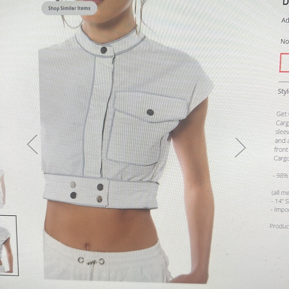 Cropped cargo top